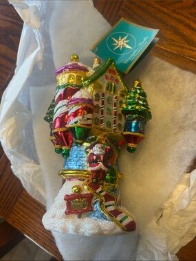 Christopher Radko Multi-Color North Pole place Glass Ornament